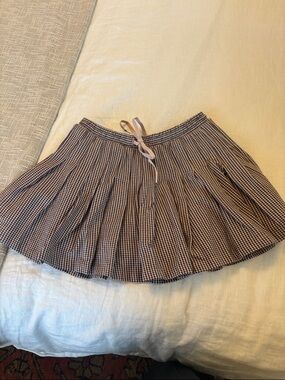 The Upside Black and White Houndstooth Pleated Skater Skirt